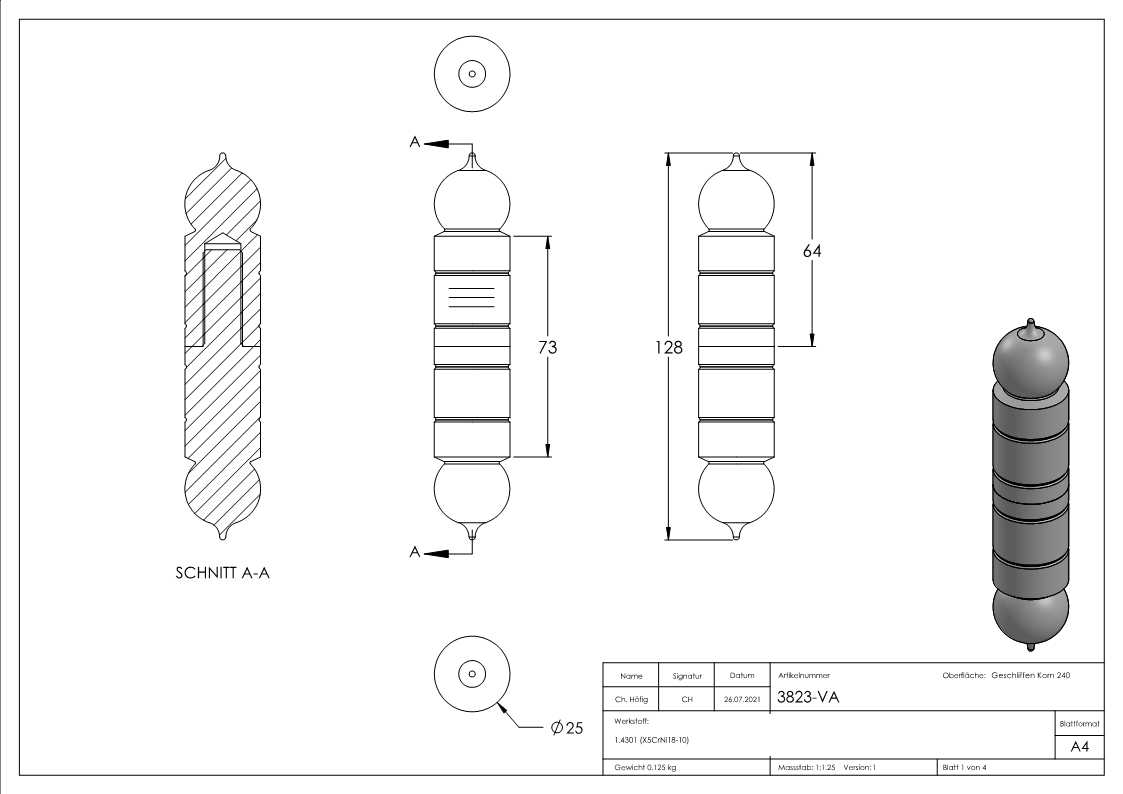 VA - Torband glatt 24mm Dorn 13mm