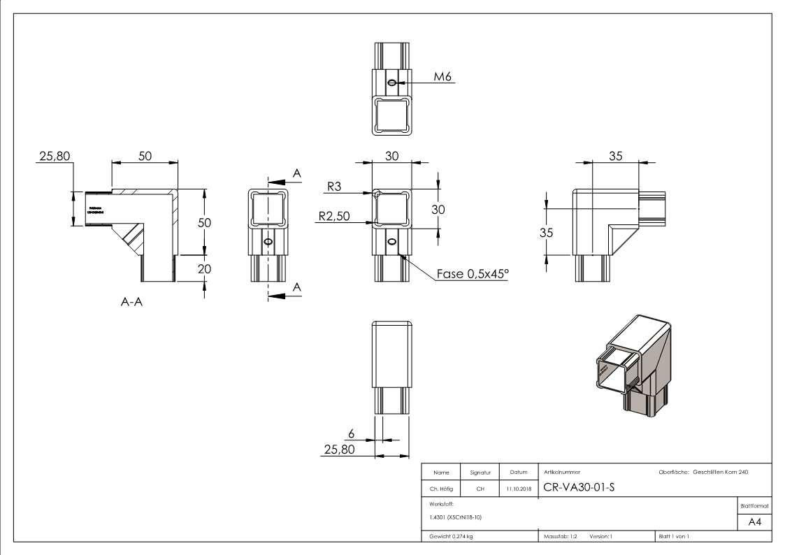 CORNECT Steckecke Set