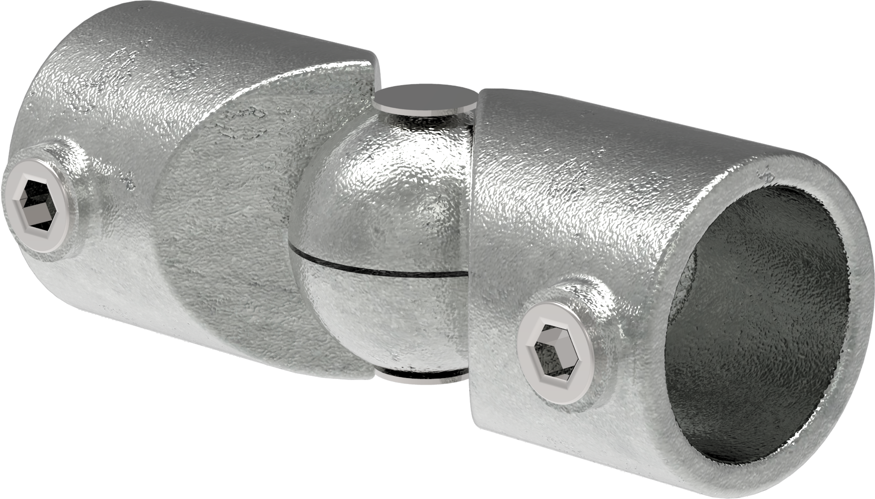 Rohrverbinder | Eckstück verstellbar | 125HD48 | 48,3 mm | 1 1/2" | Feuerverzinkt u. Elektrogalvanisiert