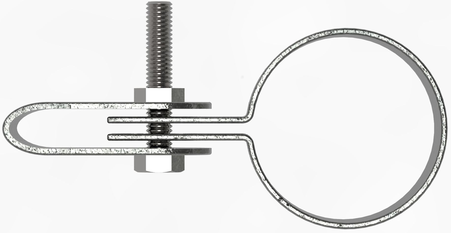 Rohrverbinder | Gitterhalter einfach | 170B34 | 33,7 mm | 1" | Feuerverzinkt u. Elektrogalvanisiert