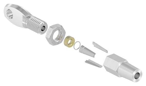 Augenterminal zur Selbstmontage | Für Seil Ø 3 mm | V4A