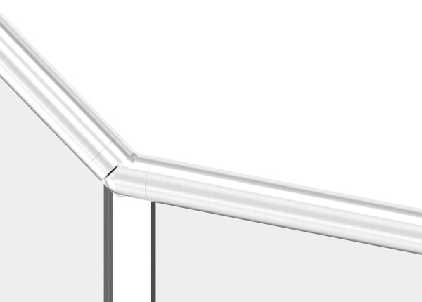 Verbinder flexibel | aufwärts 25-55° | für Nutrohr Ø 42,4 mm | V2A