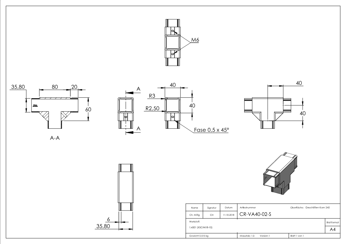 CORNECT T-Stück  Set