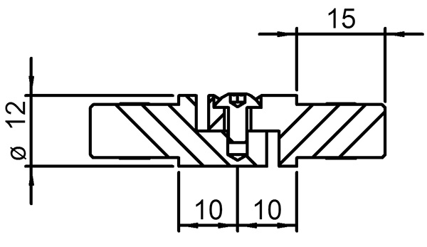 Gelenk-Verbinder für Rohr 12,0 x 1,5mm