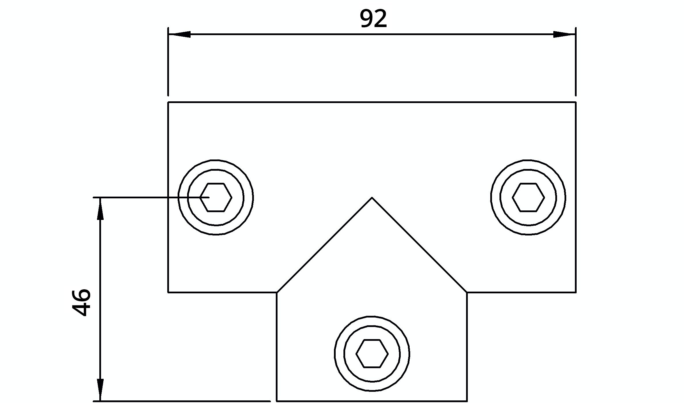 Rohrverbinder | T-Stück lang | 104B34 | 33,7 mm | 1" | Feuerverzinkt u. Elektrogalvanisiert