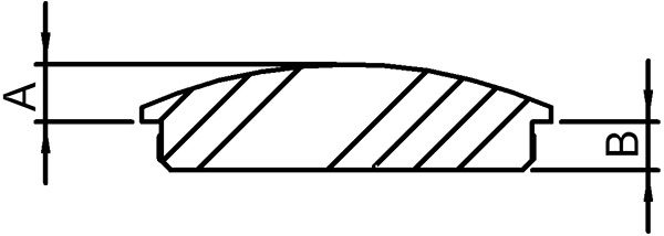 Stopfen leicht gewölbt V2A Vollmaterial für Ø 42,4x2,0 mm - dünne Ausführung