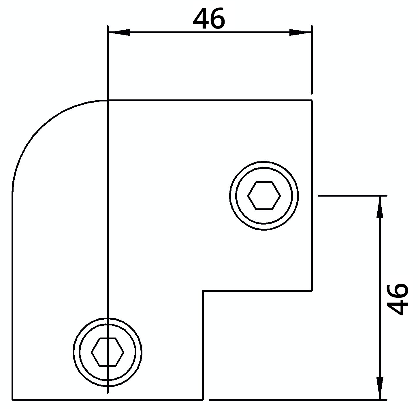 Rohrverbinder | Bogen 90° | 125B34 | 33,7 mm | 1" | Feuerverzinkt u. Elektrogalvanisiert