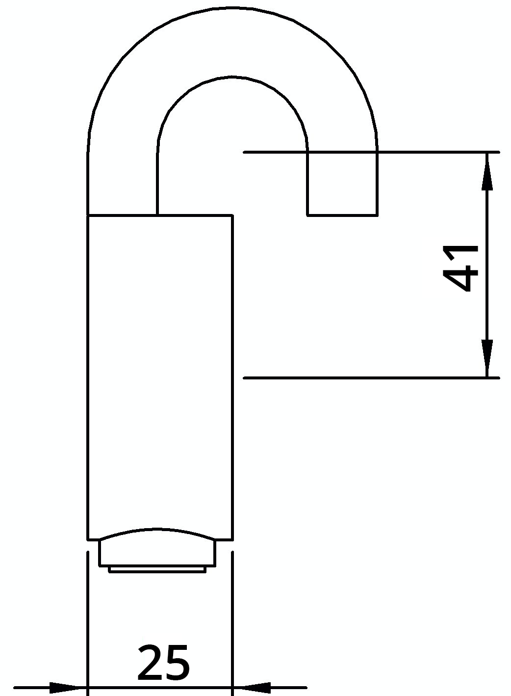 Rohrverbinder | Stellring mit Haken | 182D48 | 48,3 mm | 1 1/2" | Feuerverzinkt u. Elektrogalvanisiert
