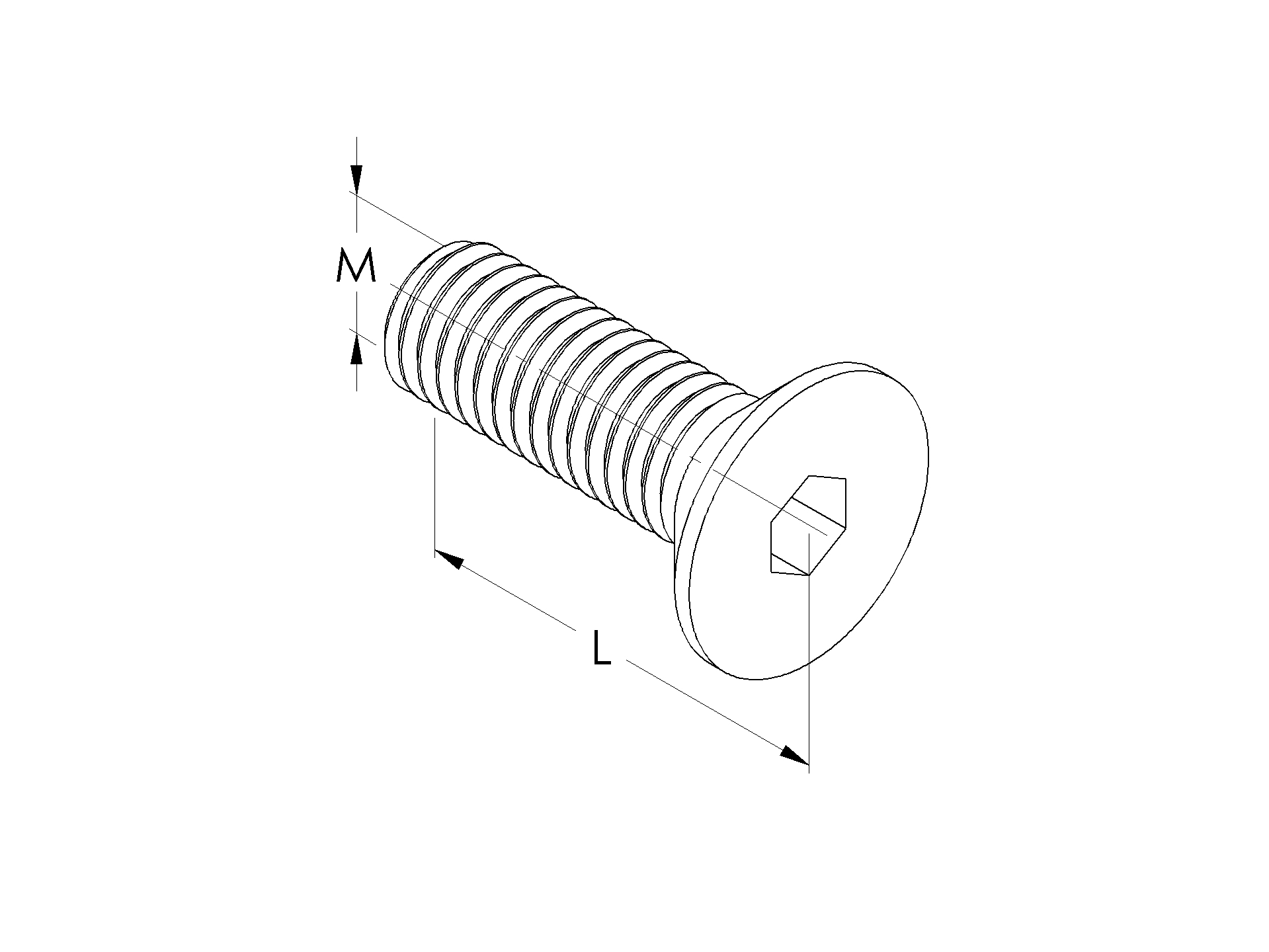 Befestigungsschraube mit Gewinde: M6x8 mm