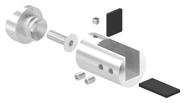 Glas-/Plattenhalter Ø 32 mm mit 42,4 mm Anschluss