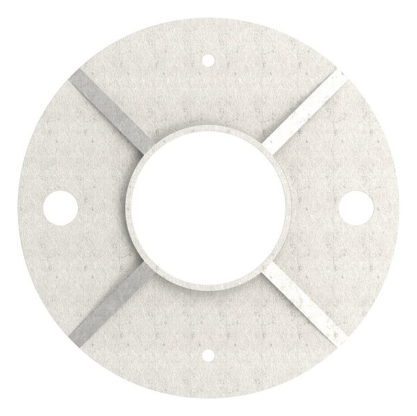 Ankerplatte  Maße: Ø 120x8 mm  Mittelbohrung Ø 48,5 mm V2A, roh