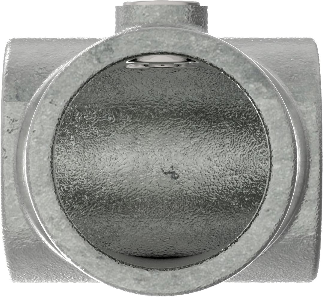 Rohrverbinder | T-Stück kurz verstellbar 0-11° | 153C42 | 42,4 mm | 1 1/4" | Feuerverzinkt u. Elektrogalvanisiert