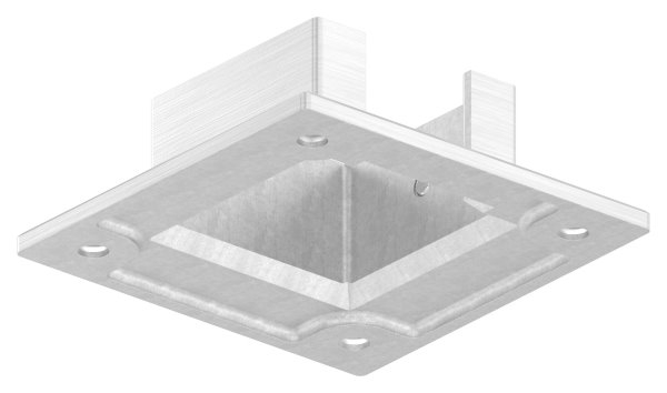 Wandbefestigung für Nutrohr 40x40mm, V4A