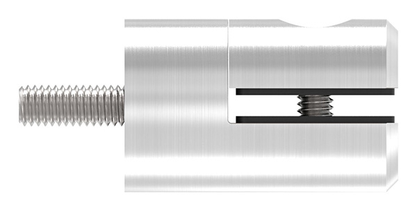 Blechhalter Ø 25 mm V2A für Anschluss flach/gerade