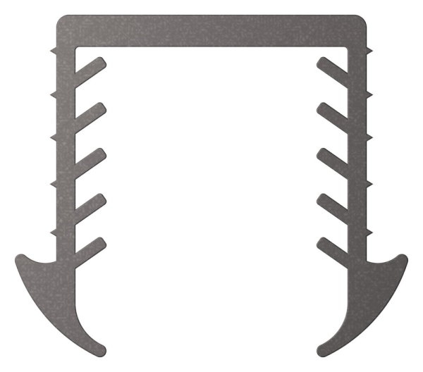 Keildichtung Glas 16,76 - 17,52mm, für Nut 24x24mm